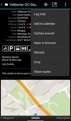 cgeo - calendar (add-on) android App screenshot 1